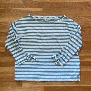 Madewell Striped T-Shirt with Tie Sleeves